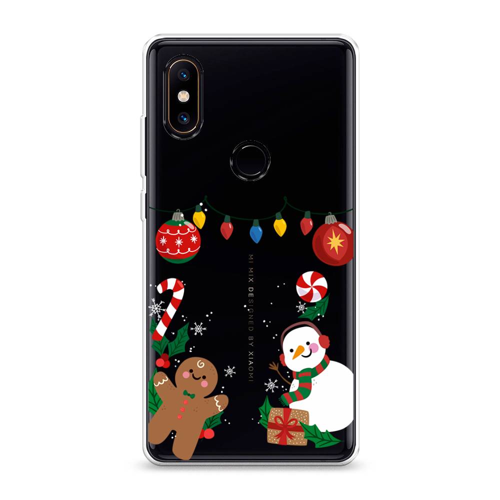 

Чехол на Xiaomi Mi Mix 2S "Новогоднее настроение", Коричневый;красный;зеленый, 33450-5