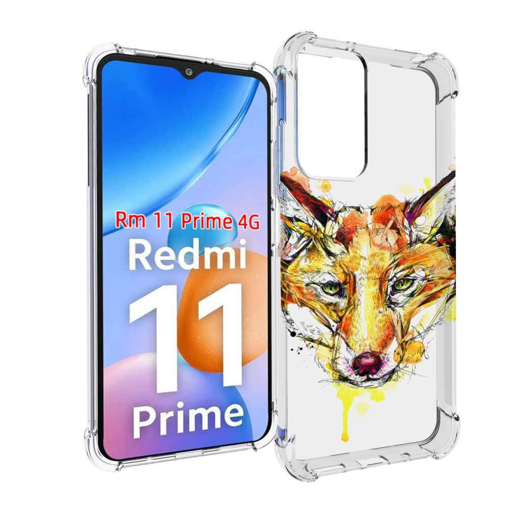 

Чехол MyPads Акварельная лиса для Xiaomi Redmi 11 Prime 4G, Прозрачный, Tocco