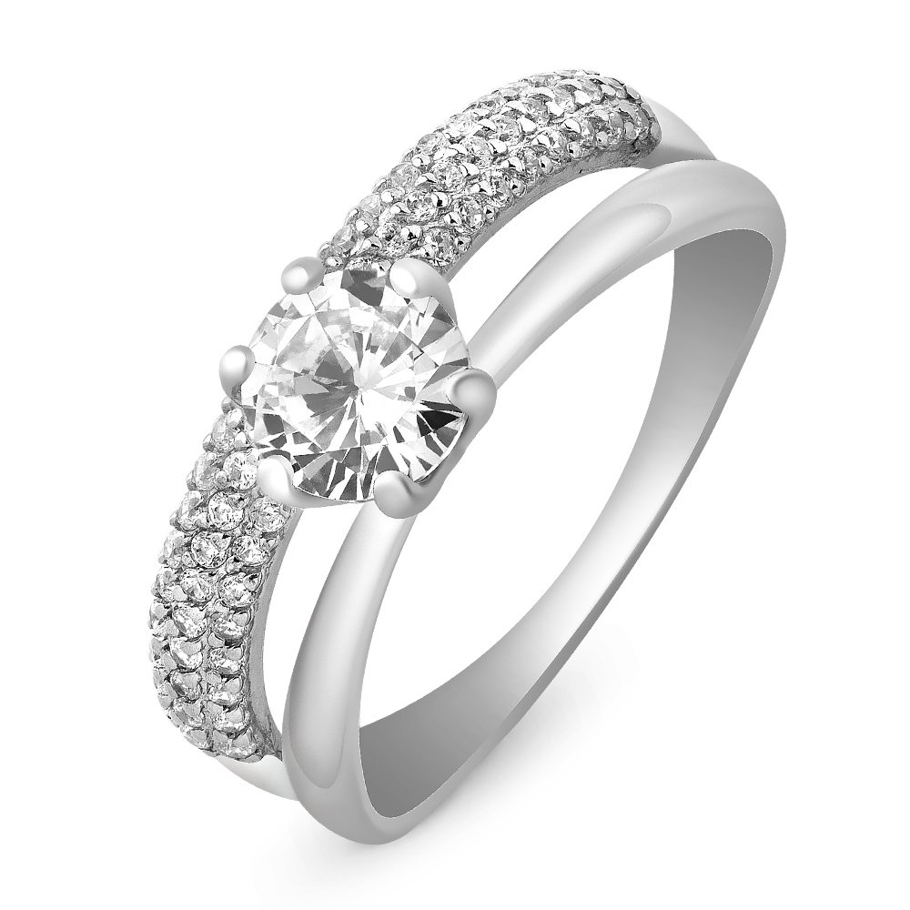 

Кольцо женское из серебра с фианитом 585Gold 701006979, р. 19, 701006979