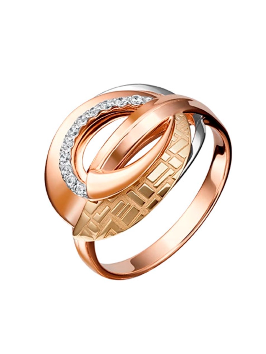 

Кольцо из красного золота с фианитами р. 18,5 PLATINA Jewelry 01-5122-00-401-1113-66_18-5, 01-5122-00-401-1113-66_18-5