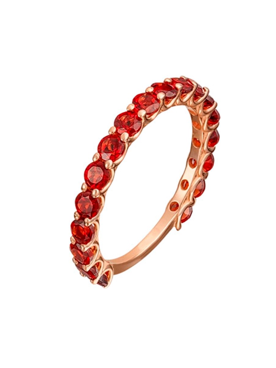 

Кольцо из красного золота с гранатами р. 17,5 PLATINA Jewelry 01-5317-00-204-1110-57_17-5, 01-5317-00-204-1110-57_17-5