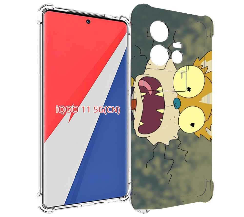 

Чехол MyPads пугливый кот для Vivo iQOO 11, Прозрачный, Tocco