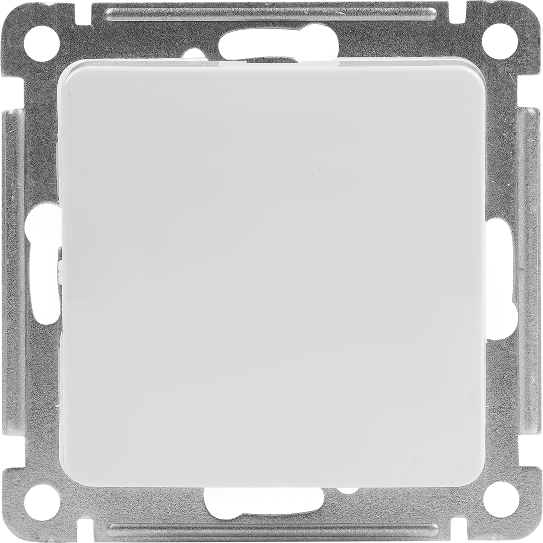 фото Выключатель встраиваемый hegel мастер 1 клавиша цвет белый