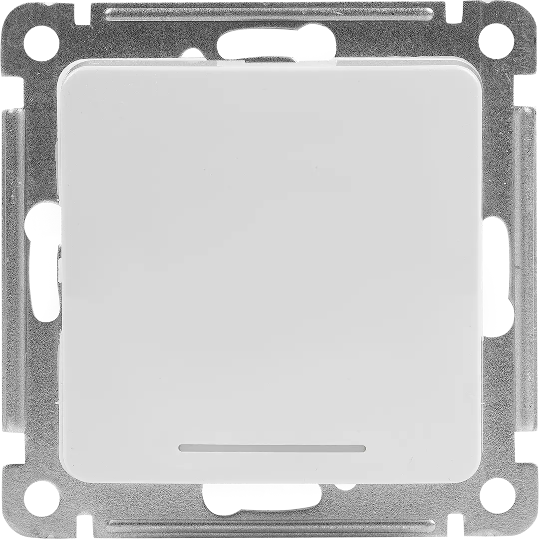 Выключатель встраиваемый Hegel Мастер 1 клавиша с индикатором цвет белый распределительная коробка hegel