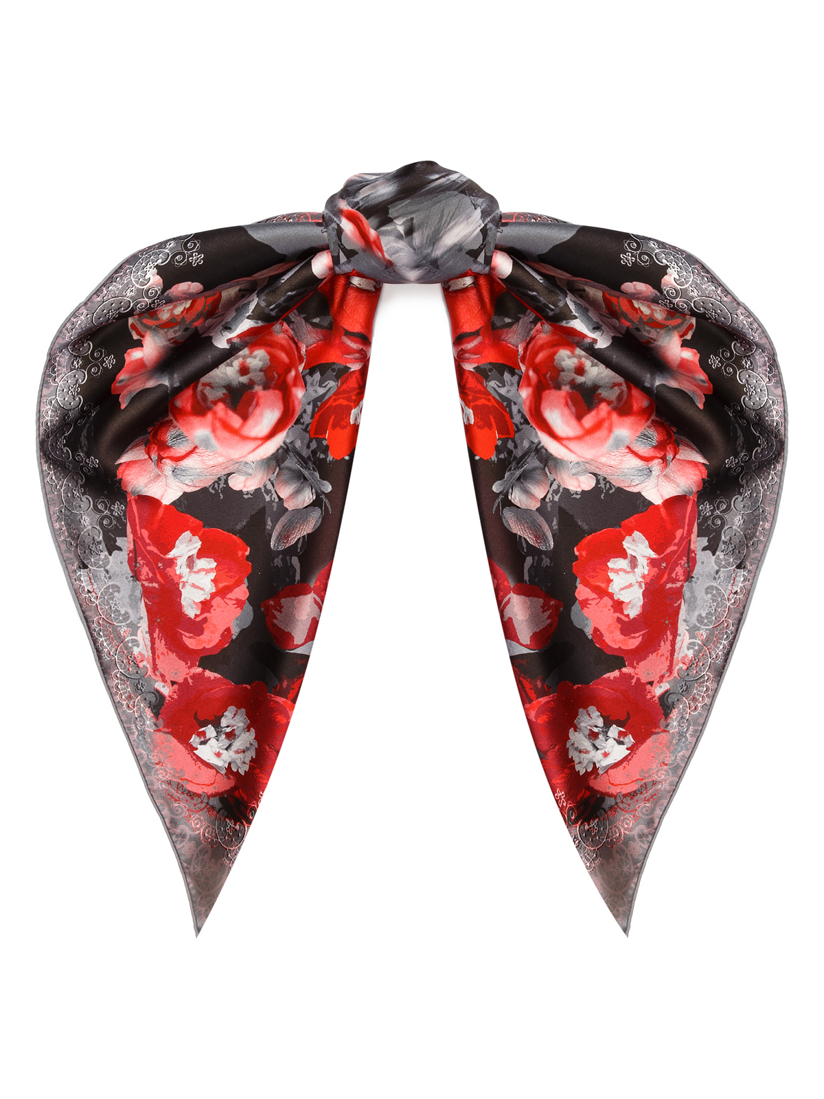 

Платок женский Eleganzza B03-8268 красный, 90х90 см, B03-8268