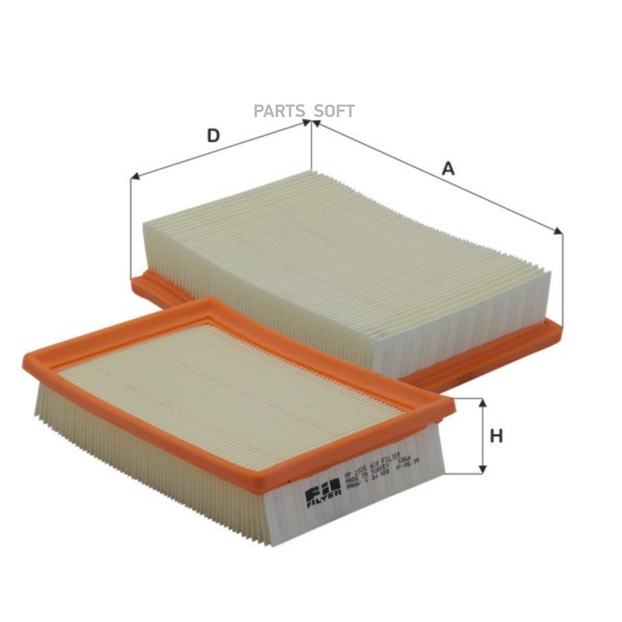 

Фильтр воздушный CHEVROLET Aveo III/Cobalt FIL FILTER HP2335, HP2335