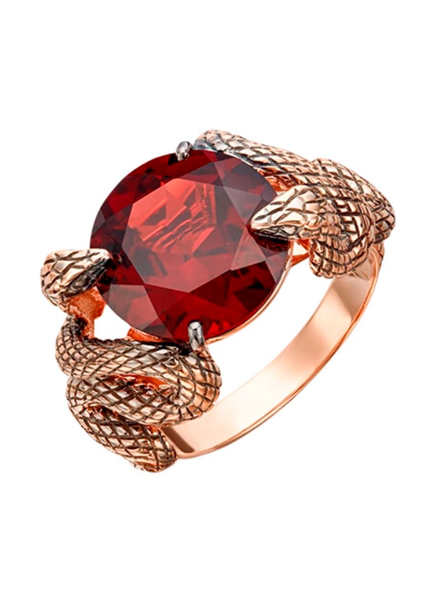 

Кольцо из красного золота с гранатом р. 17 PLATINA Jewelry 01-5445-00-204-1110-46_17, 01-5445-00-204-1110-46_17