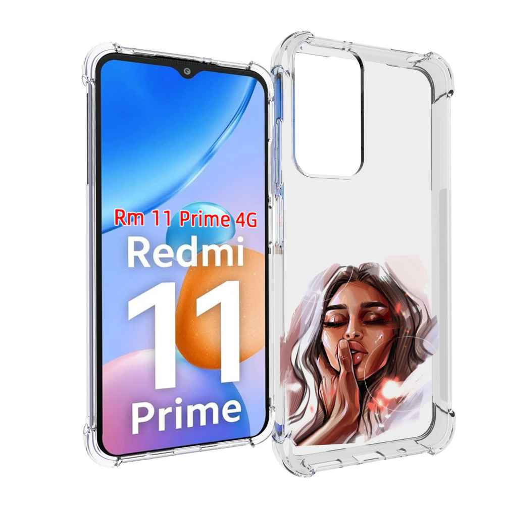 

Чехол MyPads Большие-губы женский для Xiaomi Redmi 11 Prime 4G, Прозрачный, Tocco