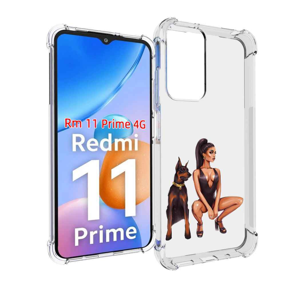 

Чехол MyPads Борзая-девушка для Xiaomi Redmi 11 Prime 4G, Прозрачный, Tocco