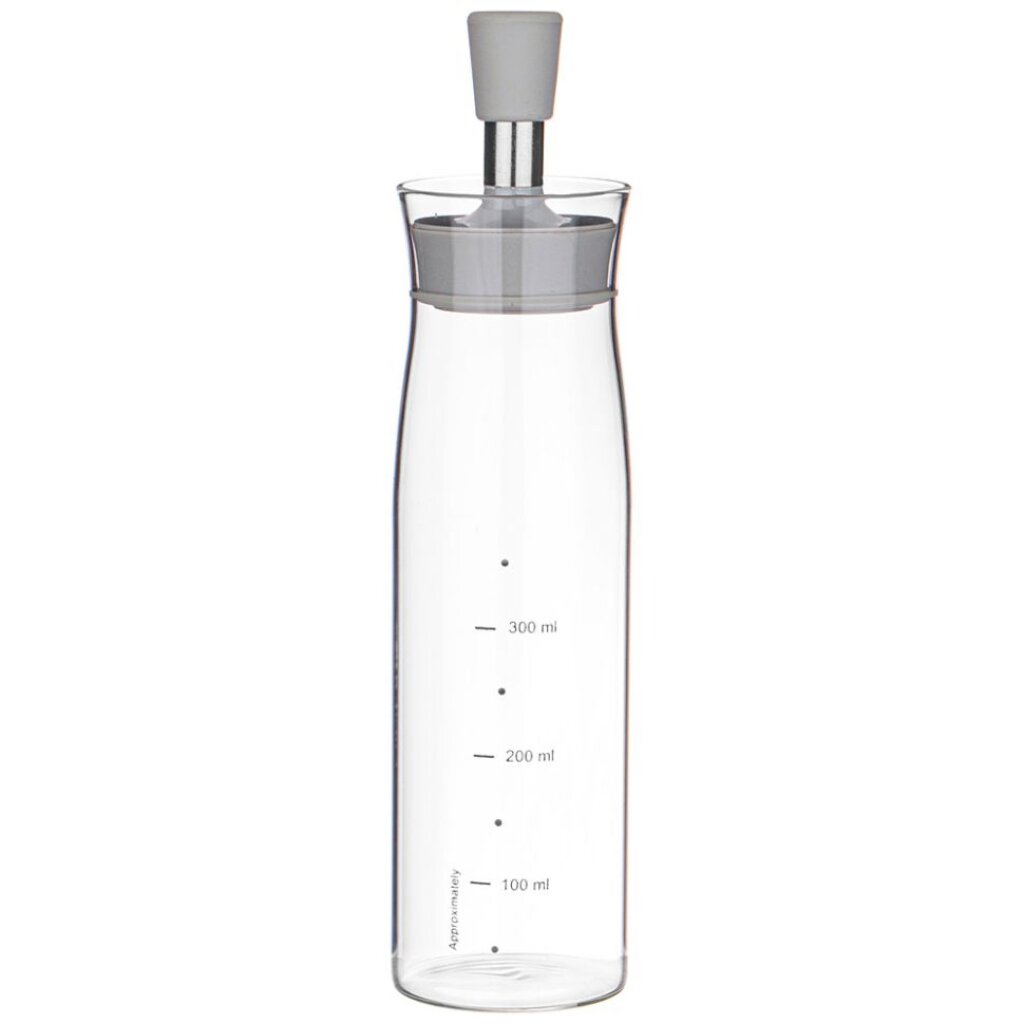 фото Бутылка для масла с крышкой и дозатором agness basic, 600 мл, 6,5x6,5x26,5 см,стекло