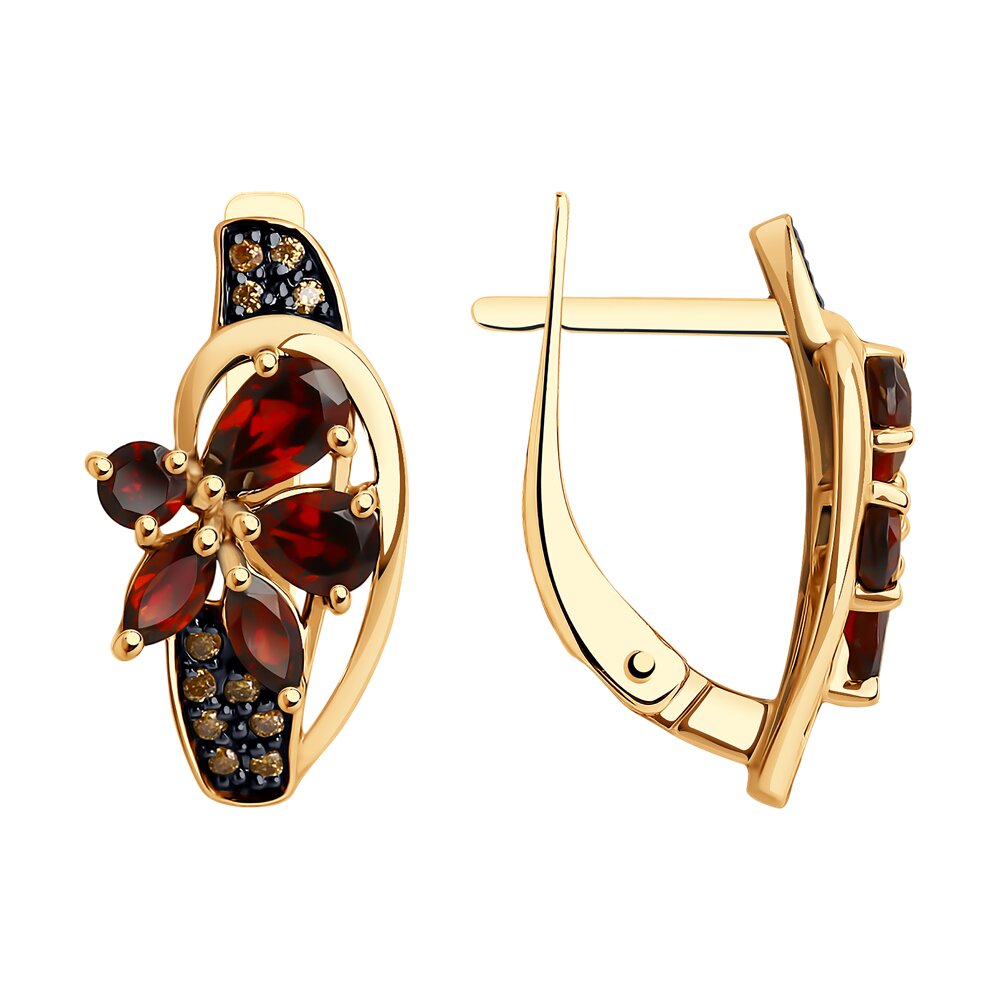 

Серьги из красного золота SOKOLOV 728377, топаз, 728377