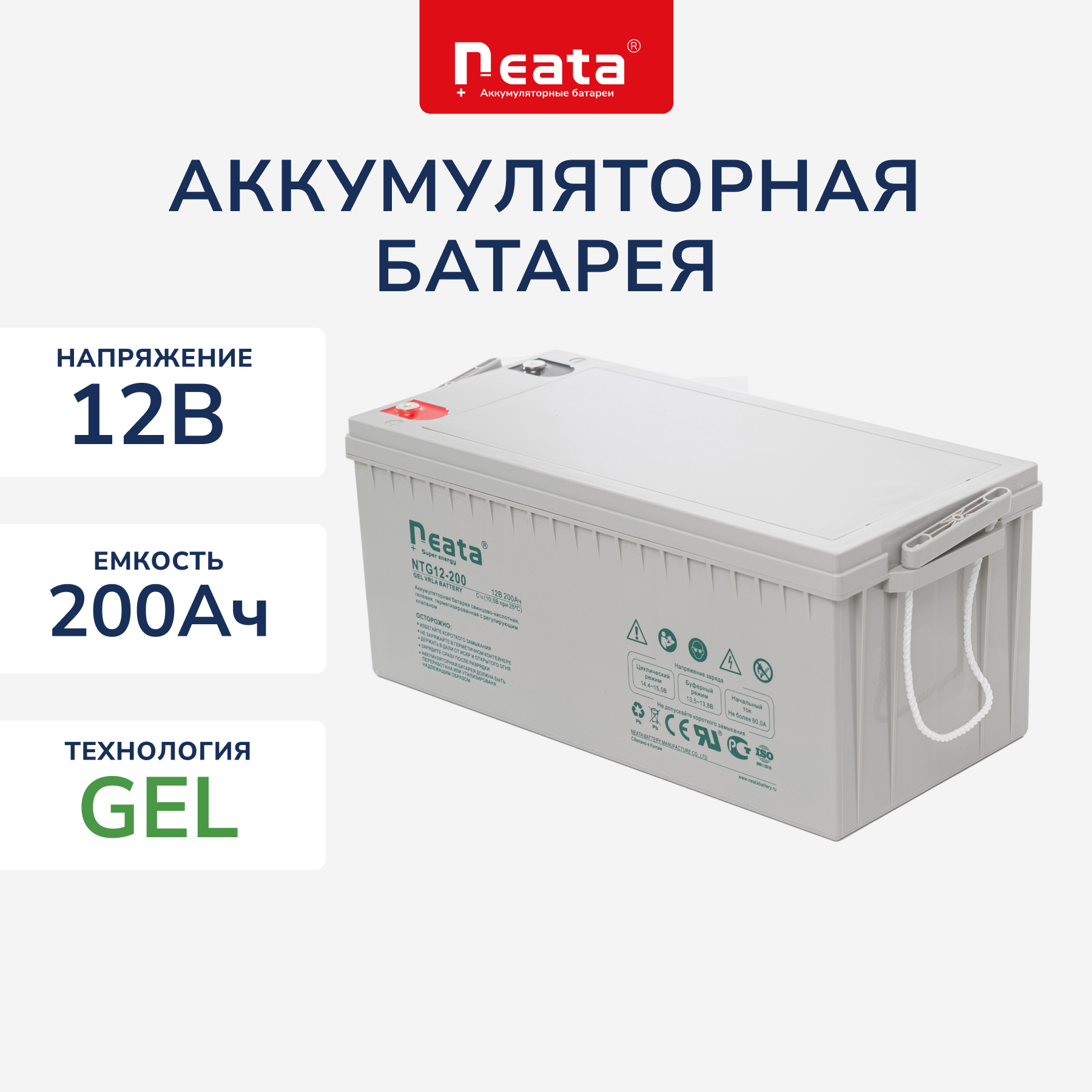 Аккумуляторная батарея Neata NTG12-200