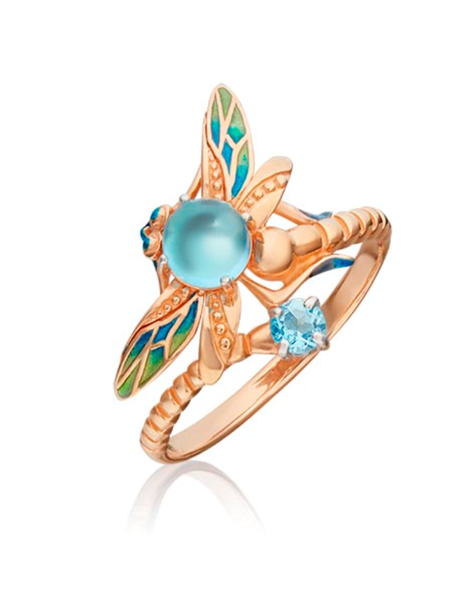

Кольцо из красного золота с топазами р.17 PLATINA Jewelry 01-5458-00-201-1110-57_17, 01-5458-00-201-1110-57_17