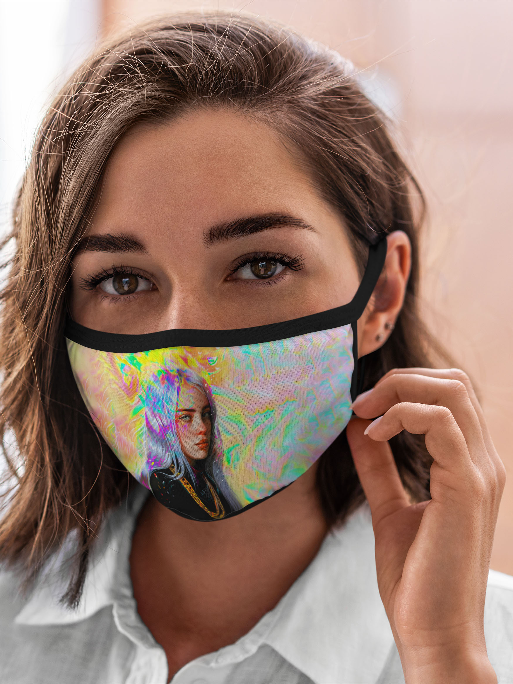 

Многоразовая маска унисекс Burnettie Billie Eilish, Разноцветный, Billie Eilish