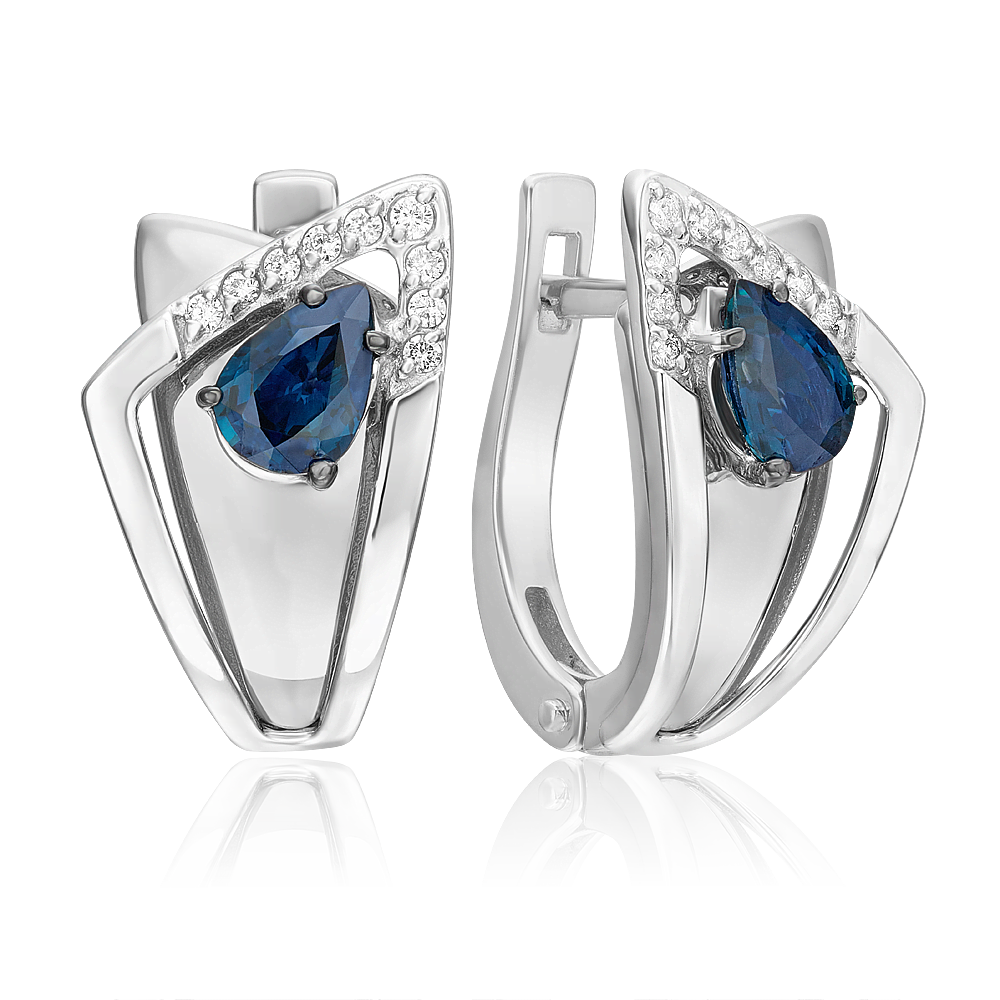 

Серьги из золота PLATINA jewelry 02-5226-00-105-1120, сапфир/бриллиант, 02-5226-00-105-1120