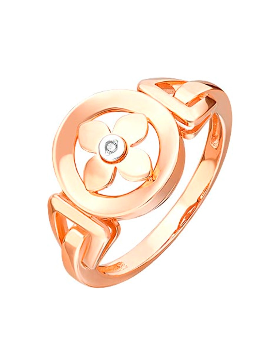 

Кольцо из красного золота с бриллиантом р. 17 PLATINA Jewelry 01-5606-00-101-1111_17, 01-5606-00-101-1111_17