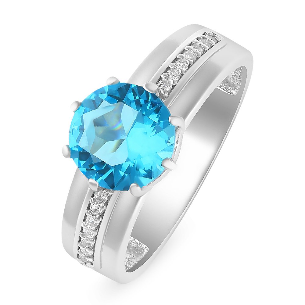 

Кольцо женское из серебра с фианитом 585Gold 701008310, р. 18, 701008310