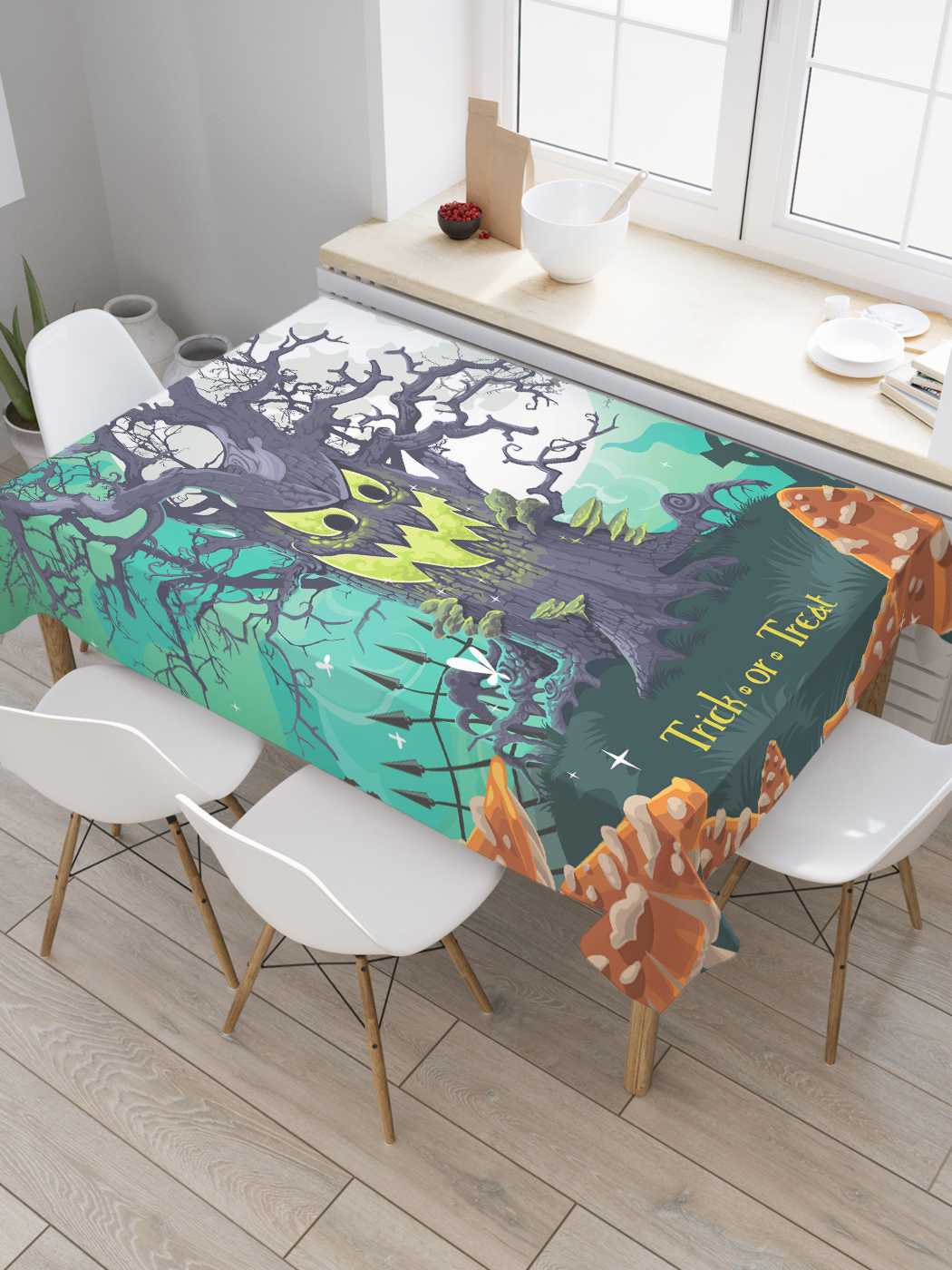 

Скатерть прямоугольная JoyArty "Зачарованное дерево" из сатена, 180x145 см, Синий, Зачарованное дерево