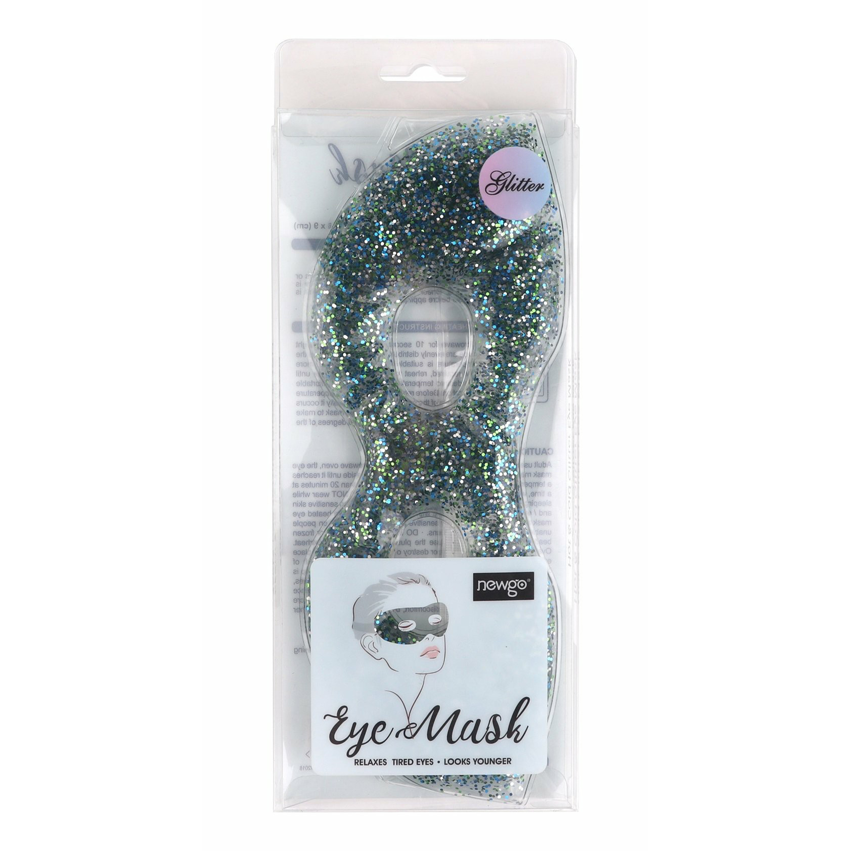 фото Маска для глаз pakcare hot & cold glitter eye mask iii успокаивающая 24,6 х 9 см 1 шт.