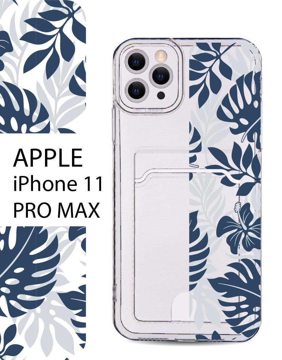 

Чехол на Apple iPhone 11 Pro Max с карманом для банковской карты и принтом, Зеленый;черный, Apple iPhone 11 Pro Max