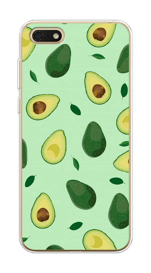 

Чехол на Honor 7A/7A Prime/Y5 Prime 2018/Y5 2018 "Blue avocado", Коричневый;зеленый, 65950-1