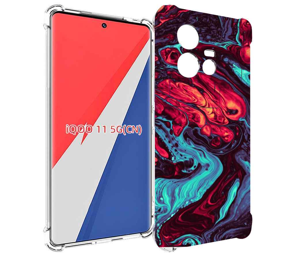 

Чехол MyPads разбавленная краска для Vivo iQOO 11, Прозрачный, Tocco