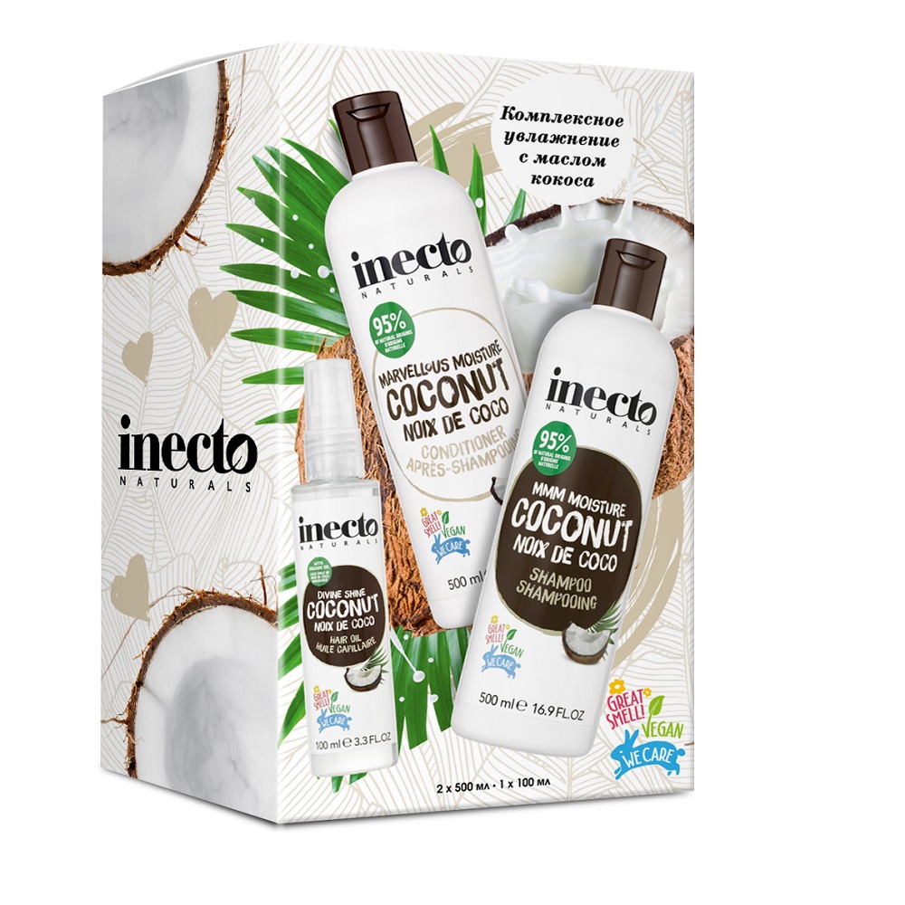Купить Набор подарочный Inecto Увлажнение с маслом кокоса, Inecto Naturals