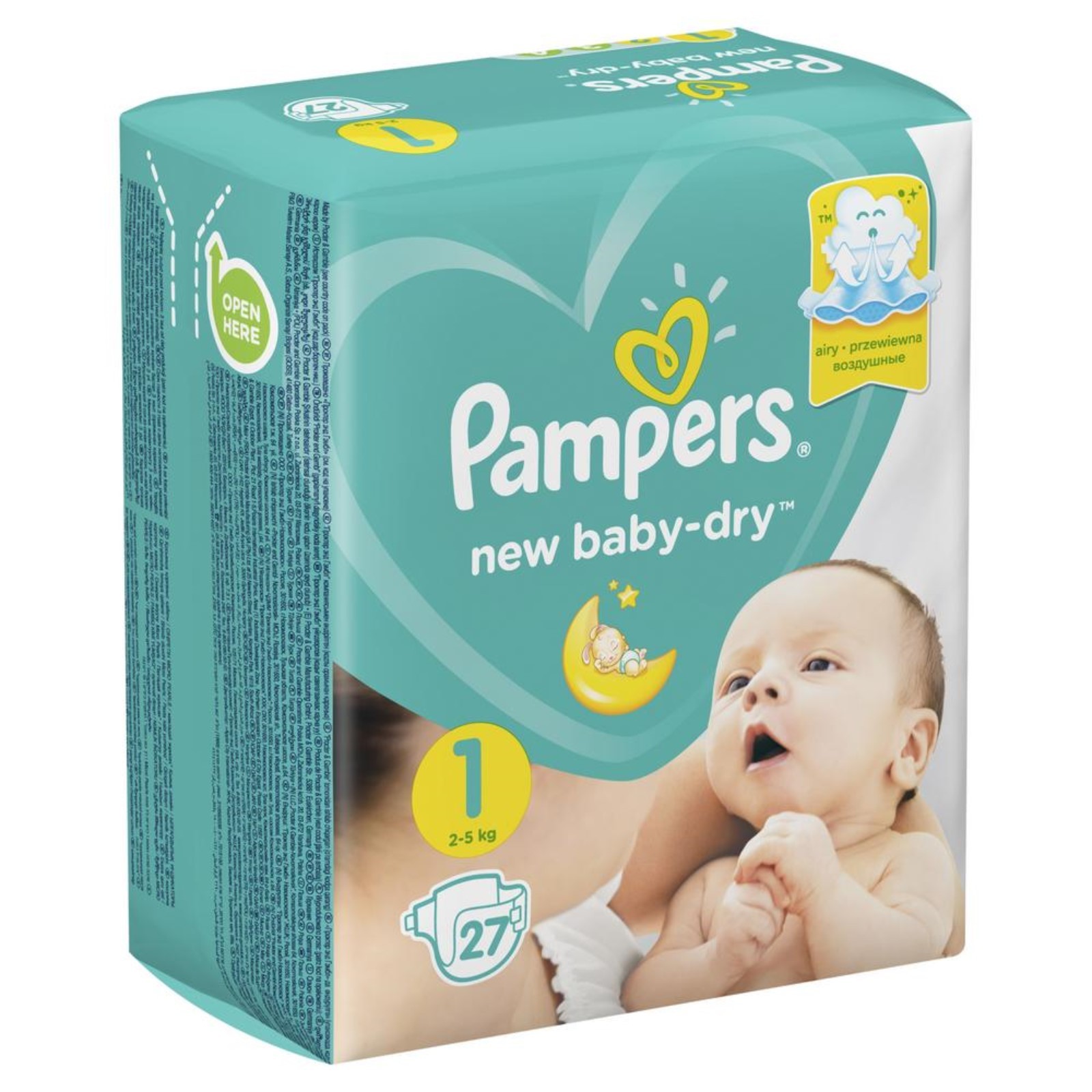 

Подгузники Pampers New Baby-Dry (2-5 кг), 27 шт