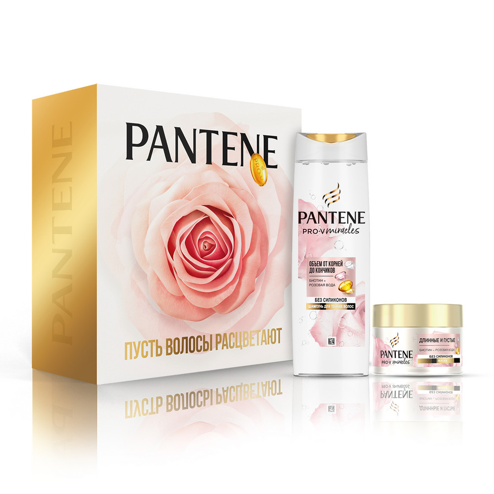 фото Набор средств для волос подарочный pantene pro-v miracles rose water