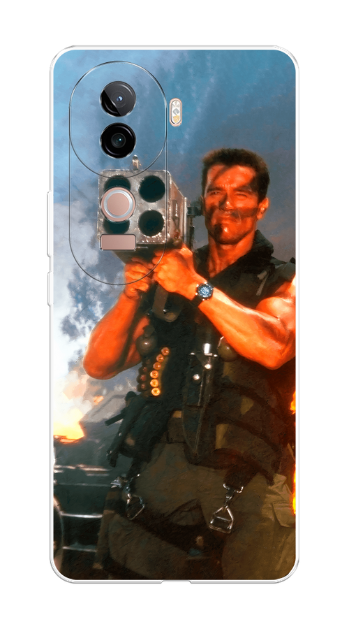 

Чехол на Vivo V40e Арнольд Шварцнеггер с базукой, Голубой;коричневый, 2611950-1