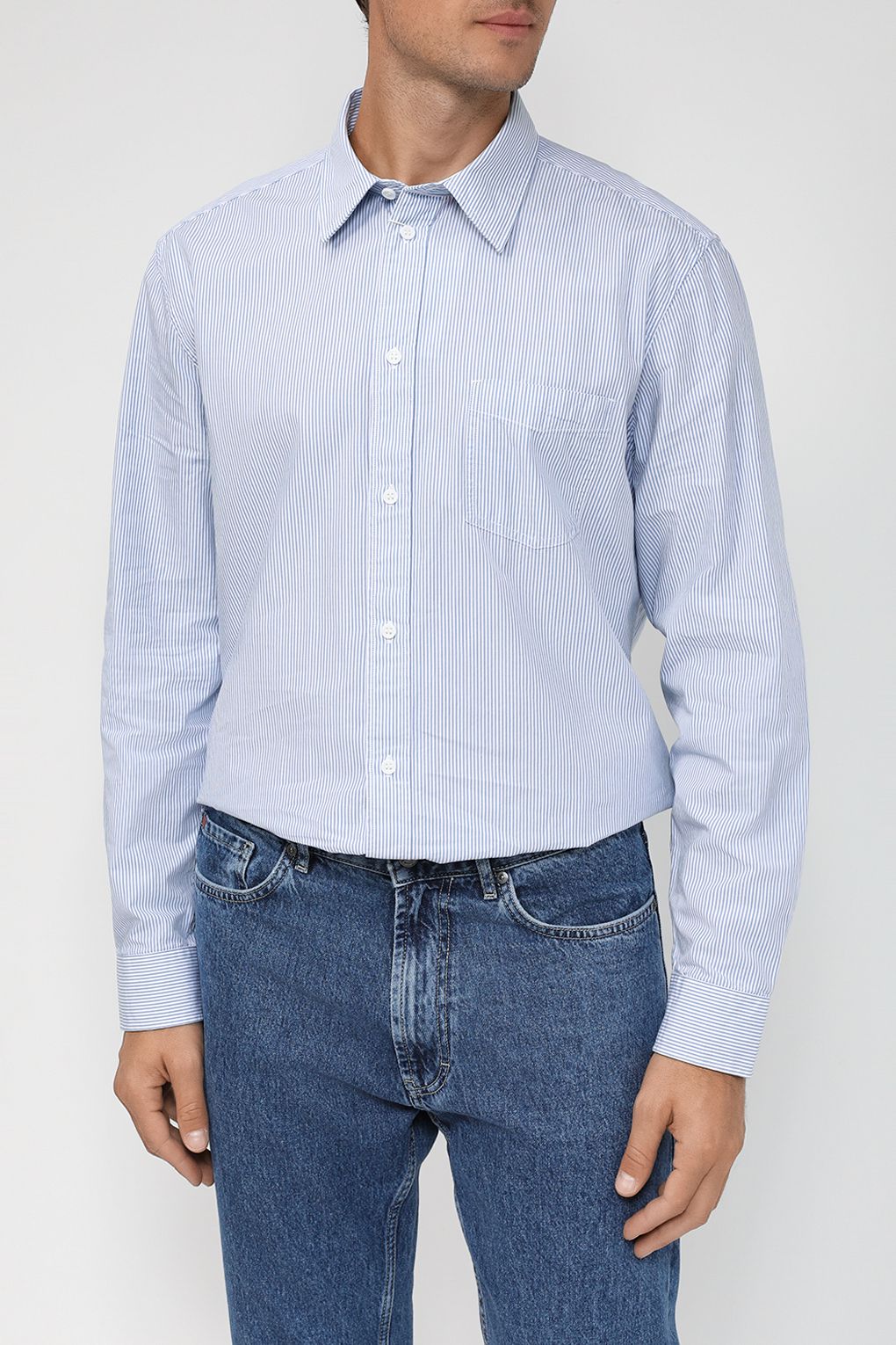 

Рубашка мужская Esprit Casual 993EE2F306 голубая XL, Голубой, 993EE2F306