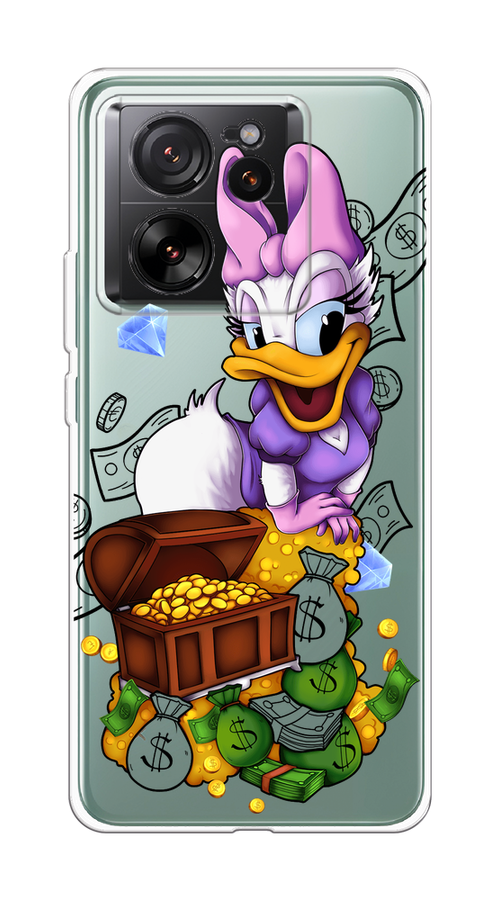 

Чехол на Xiaomi 13T Pro Про "Rich Daisy Duck", Коричневый;белый;фиолетовый, 319950-1