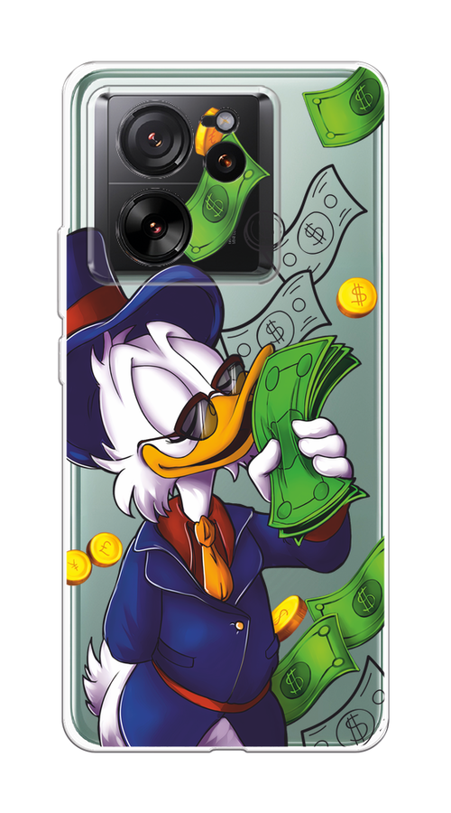 

Чехол на Xiaomi 13T Pro Про "Scrooge McDuck with Money", Синий;зеленый;белый, 319950-1