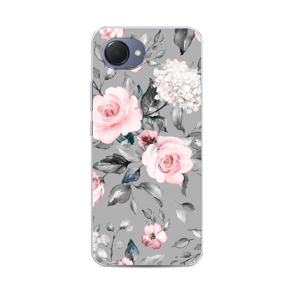 

Чехол Awog "Розы на сером" для Realme Narzo 50i Prime, 2510650-8