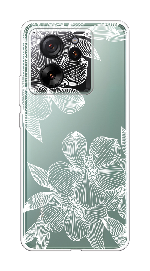 

Чехол на Xiaomi 13T Pro Про "Крокус", Белый;прозрачный, 319950-1