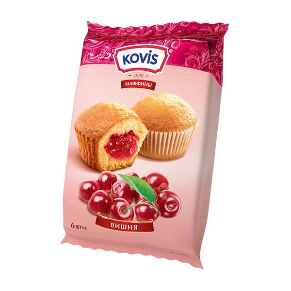 

Мини-маффины Kovis Вишня 200 г