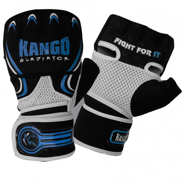 фото Перчатки мма kango kma-225 black/blue, s