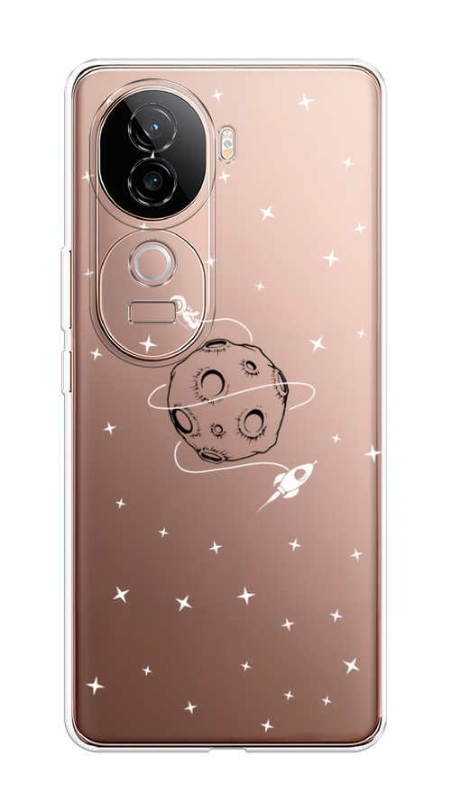 

Чехол на Vivo V40e Полет вокруг луны, Белый;серый;черный, 2611950-1