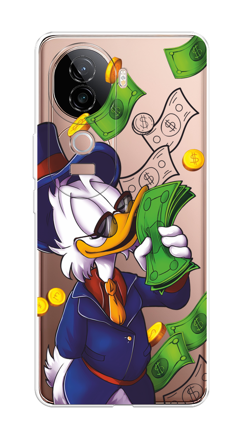 

Чехол на Vivo V40e Scrooge McDuck with Money, Синий;зеленый;белый, 2611950-1