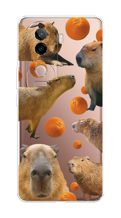 

Чехол на Vivo V40e Капибара и апельсины, Бежевый;оранжевый, 2611950-1