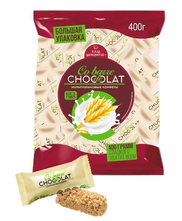 

Конфеты Co barre de Chocolat с белой глазурью 400 г