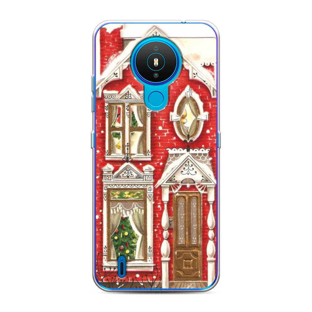 

Чехол на Nokia 1.4 "Пряничный домик", Белый;красный;зеленый, 124550-5