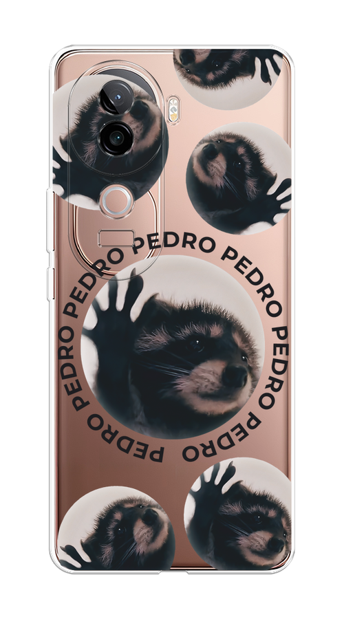 

Чехол на Vivo V40e Pedro енот, Черный;бежевый;прозрачный, 2611950-1