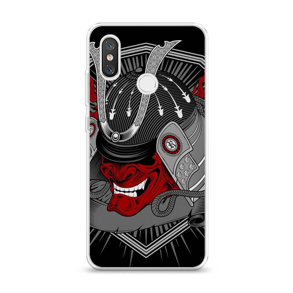 

Чехол на Xiaomi Mi 8 "Красная маска самурая", Белый;красный;черный, 33550-4