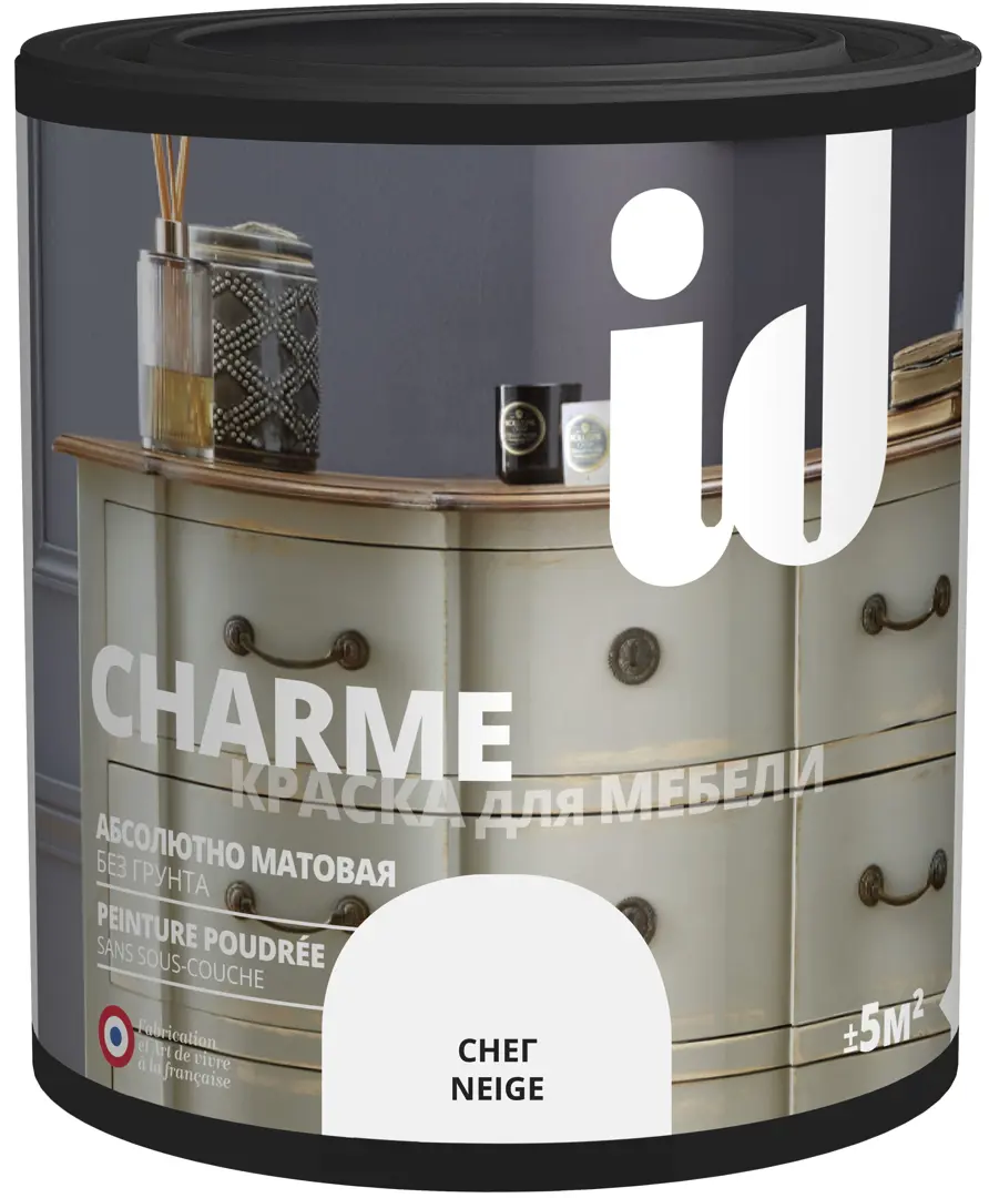 Краска для мебели ID Charme цвет снег 0.5 л