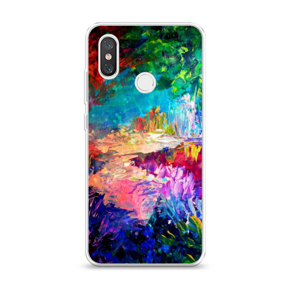 

Чехол на Xiaomi Mi 8 "Лес-гуашь", Синий;розовый;зеленый, 33550-4