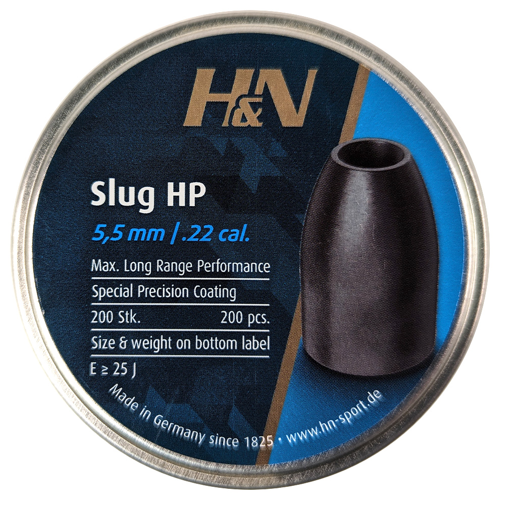Пули для пневматики H&N Baracuda Slug HP калибр 5,53мм 1,49г (200 шт)