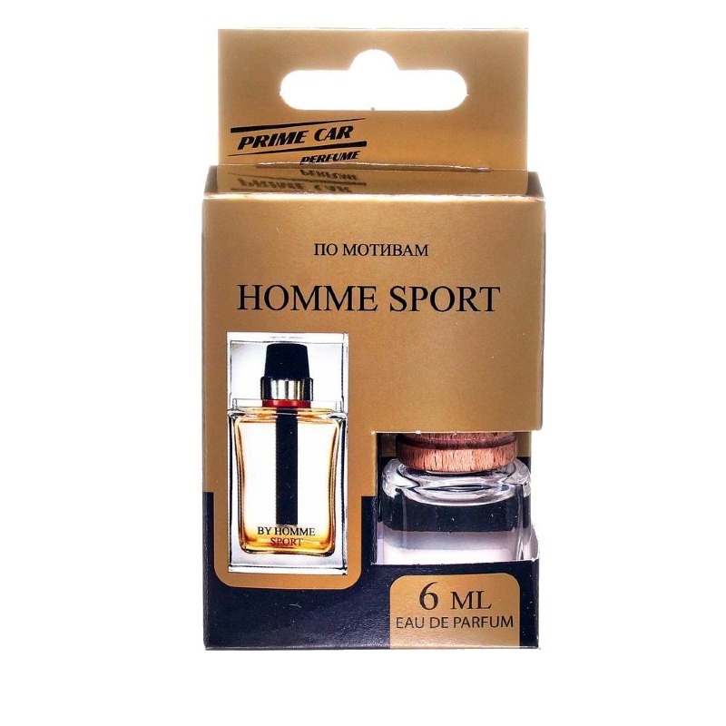 фото Автомобильный ароматизатор подвесной стеклянный флакон 6мл perfume №9- homme sport a2dm