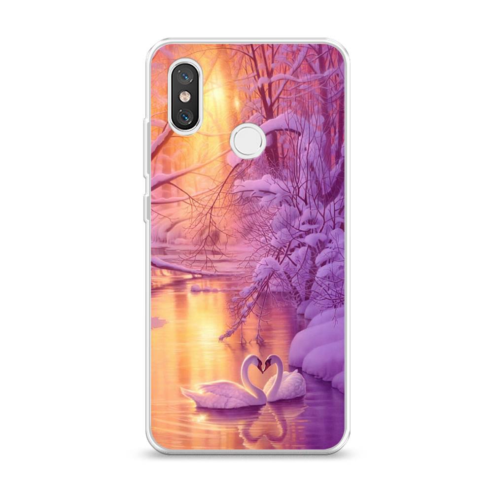 

Чехол на Xiaomi Mi 8 "Зима 1", Фиолетовый;желтый, 33550-2