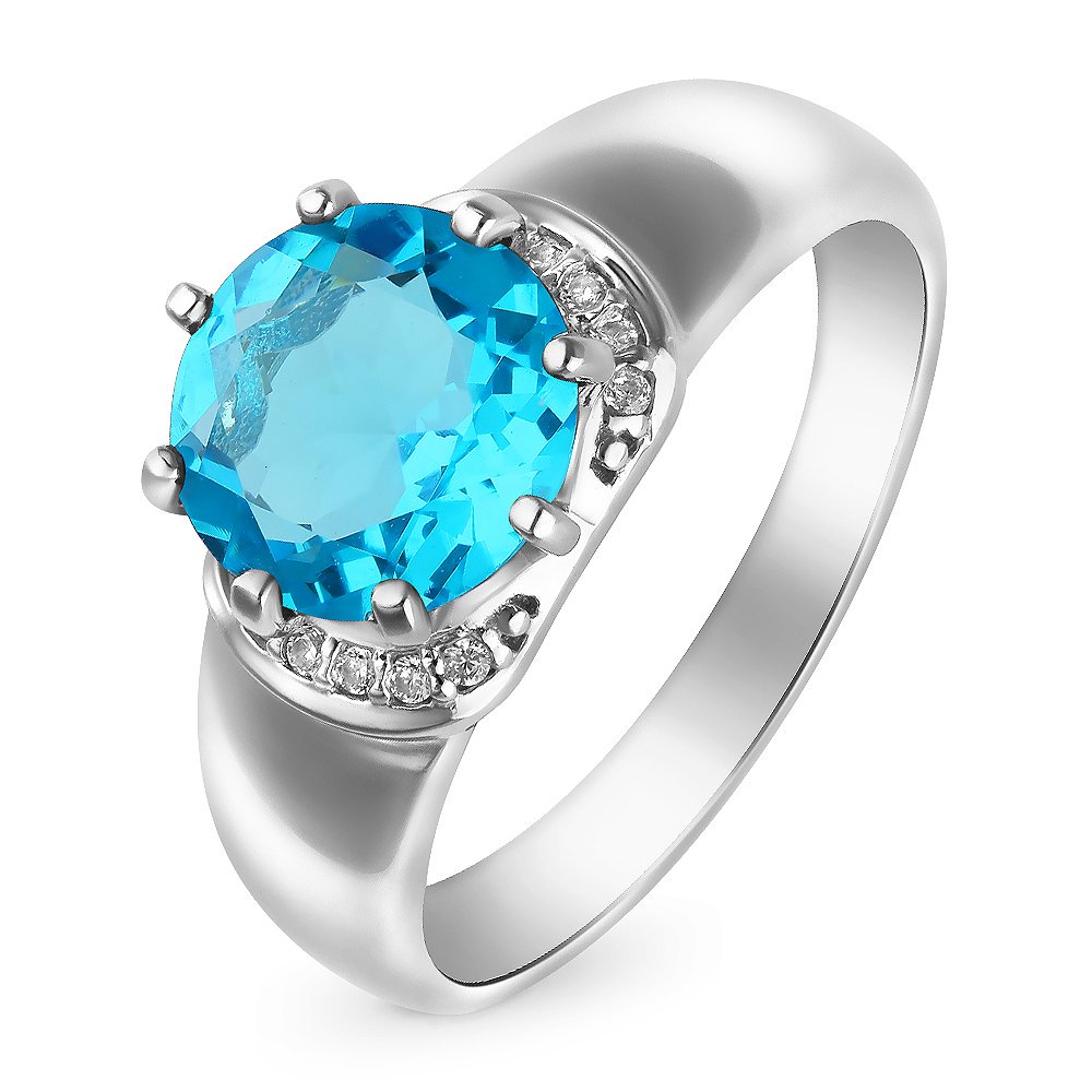 

Кольцо женское из серебра с фианитом 585Gold 701008216, р, 701008216